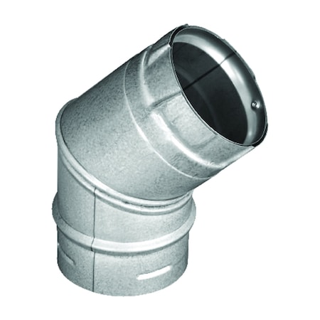 B & K DuraVent 3 in. D X 3 in. D 45 deg Galvanized Steel Stove Pipe Elbow 3PVL-E45R